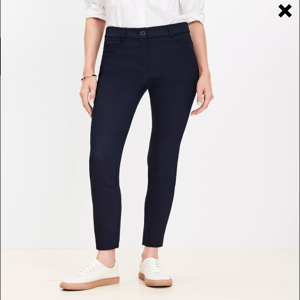 Navy Slim Fit Pants Loft